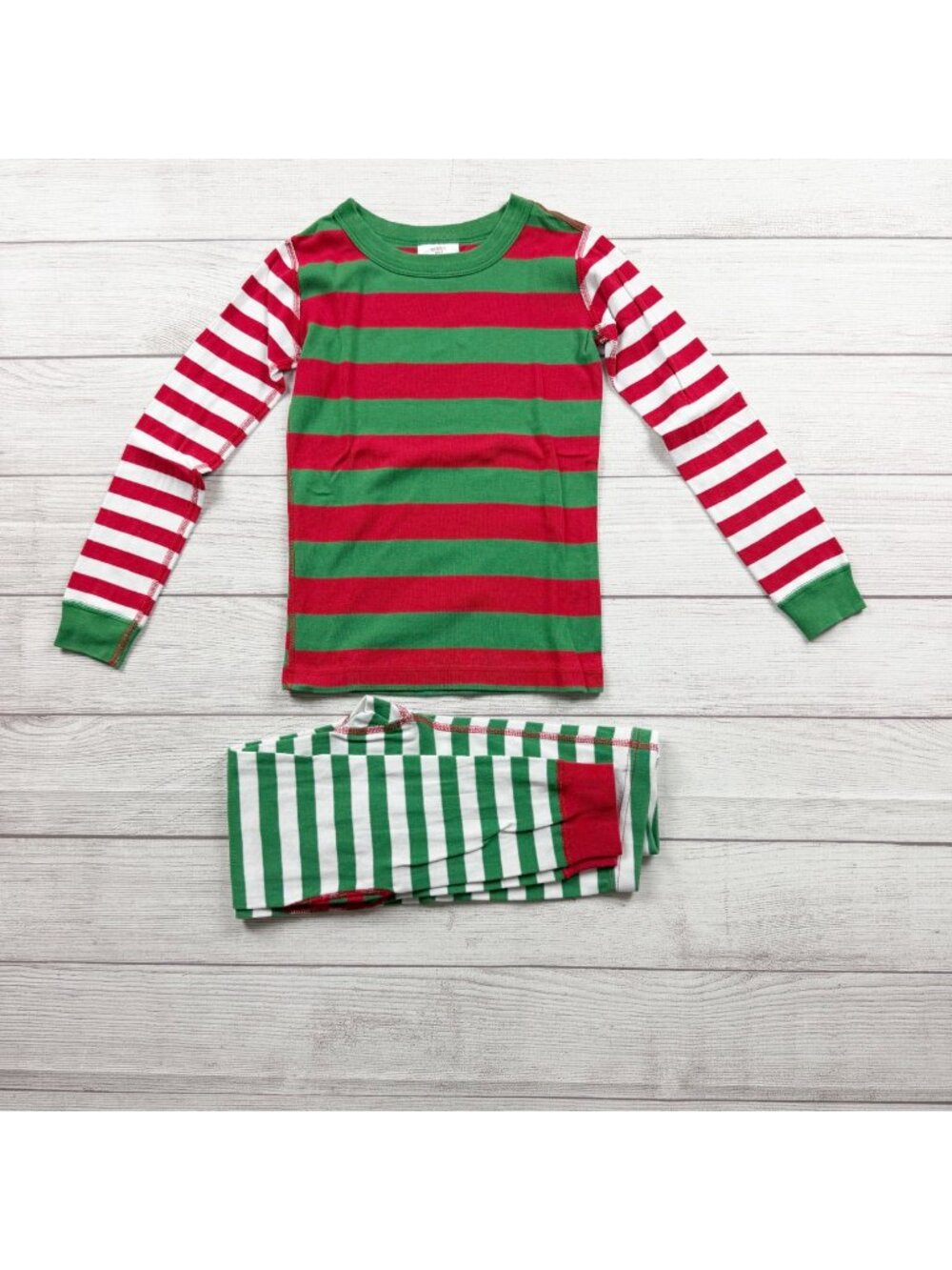 Hanna Andersson Kids Christmas Pajama Set Long Sleeve Striped Organic Cotton US